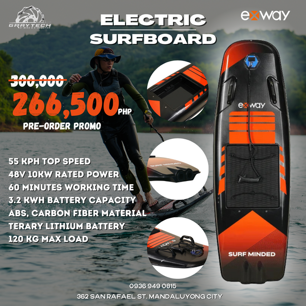 Electric on sale surfboard battery