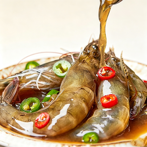 Marinated Raw Drunken Shrimp