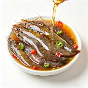 Marinated Raw Drunken Shrimp