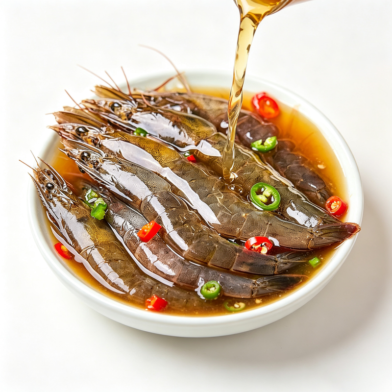Marinated Raw Drunken Shrimp